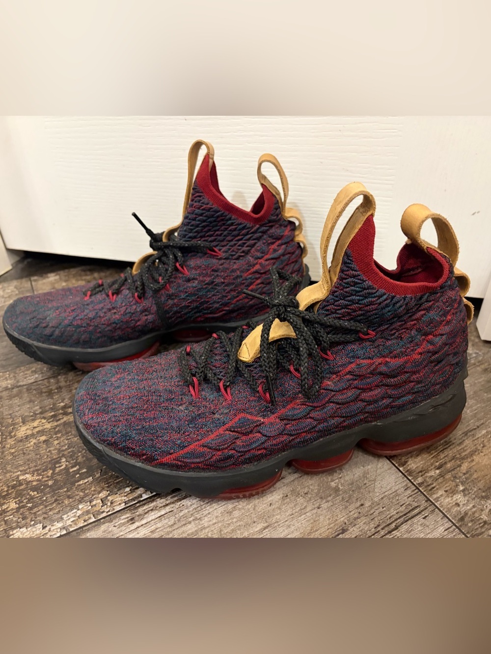Nike LeBron 15 "New Heights"– Dark Atomic Teal/Team Red – Men’s Basketball Shoes